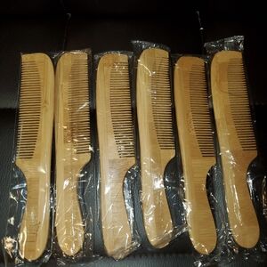 6 Wooden Combs New